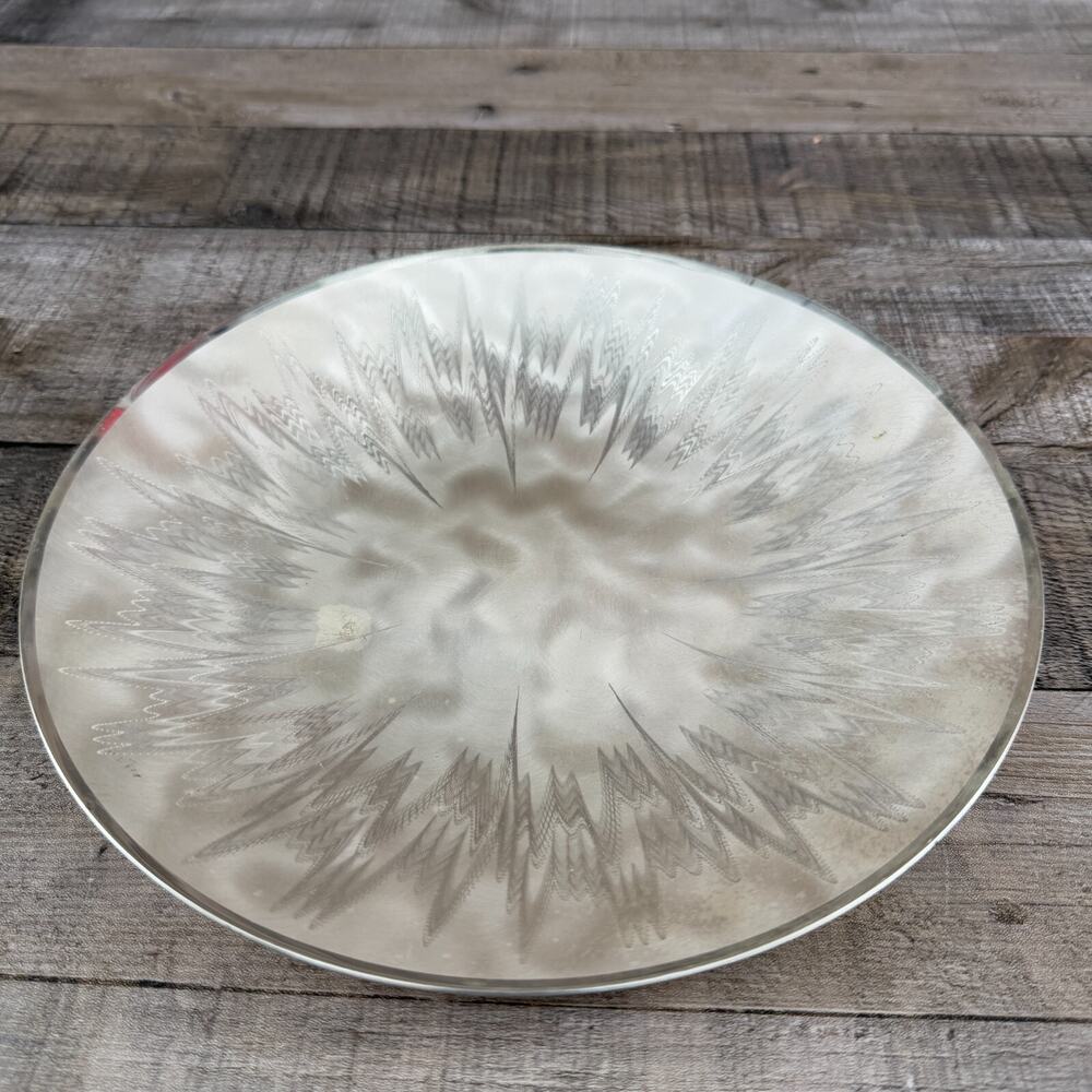 Vintage MCM Metal Serving Tray Dinner Plate